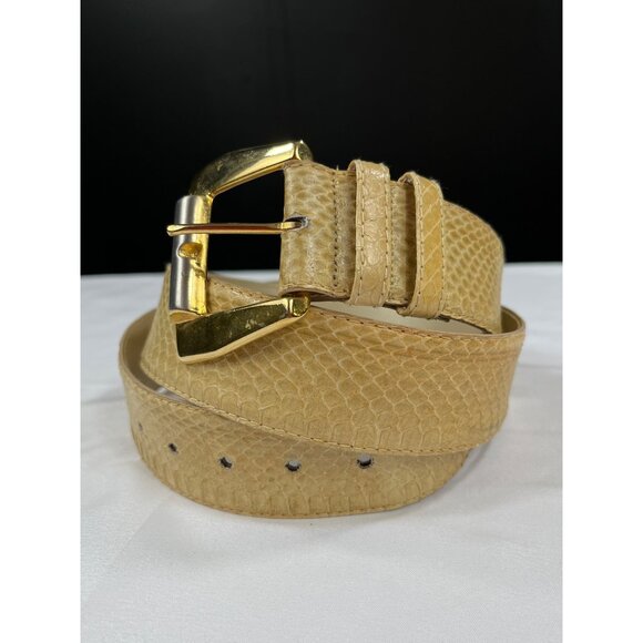 Dame Belt And Bag SKU 7929 Elegant Beige Snake Embossed  display picture 3